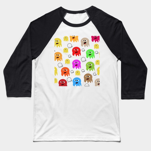 A Colorful Cute Ghost Art T-Shirt Baseball T-Shirt by Ghori Arts